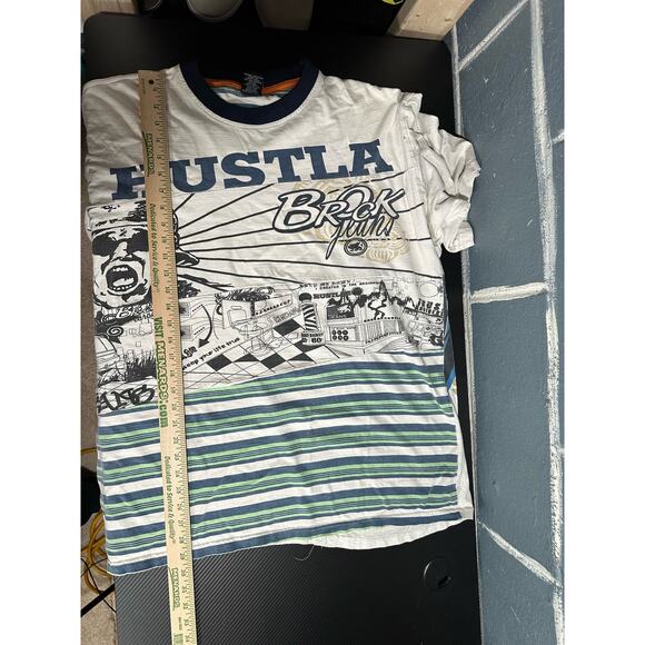 Function & Future Hustla Graphic Logo White T-shirt Size 3XL Y2K Grunge - Picture 8 of 12